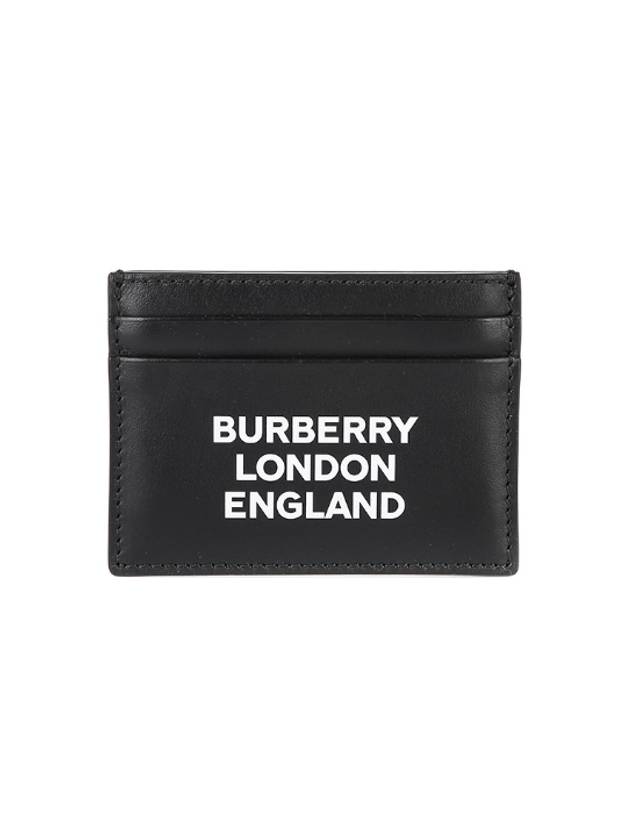 logo print double card wallet - BURBERRY - BALAAN.