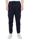 Diagonal Raised Fleece Zipped Track Pants Navy - CP COMPANY - BALAAN 3