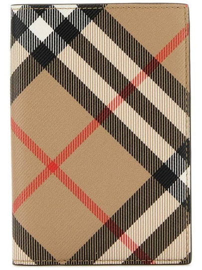 Check Passport Wallet Beige - BURBERRY - BALAAN 2