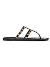 Women's Rockstud Flip Flops Black - VALENTINO - BALAAN 1