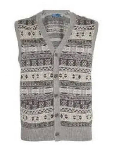 Fair Isle Cotton Blend Sweater Vest Grey - POLO RALPH LAUREN - BALAAN 1