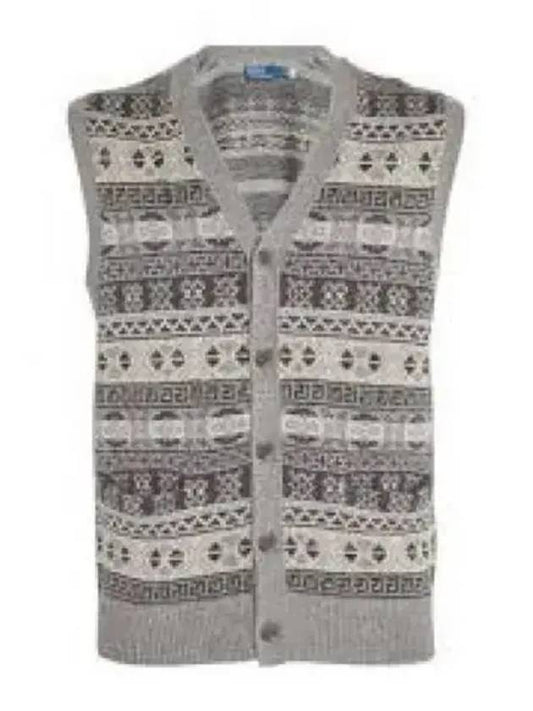 30 Points Fair Isle Cotton Blend Sweater Vest Gray - POLO RALPH LAUREN - BALAAN 2