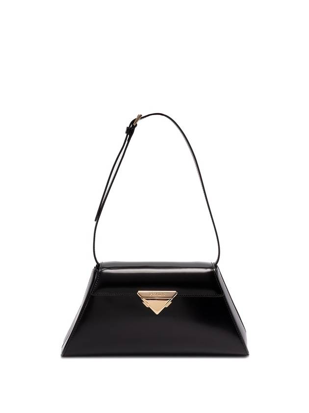 brushed leather shoulder bag 1BD343ZO6VOOO F0002 NERO B0170480876 - PRADA - BALAAN 1