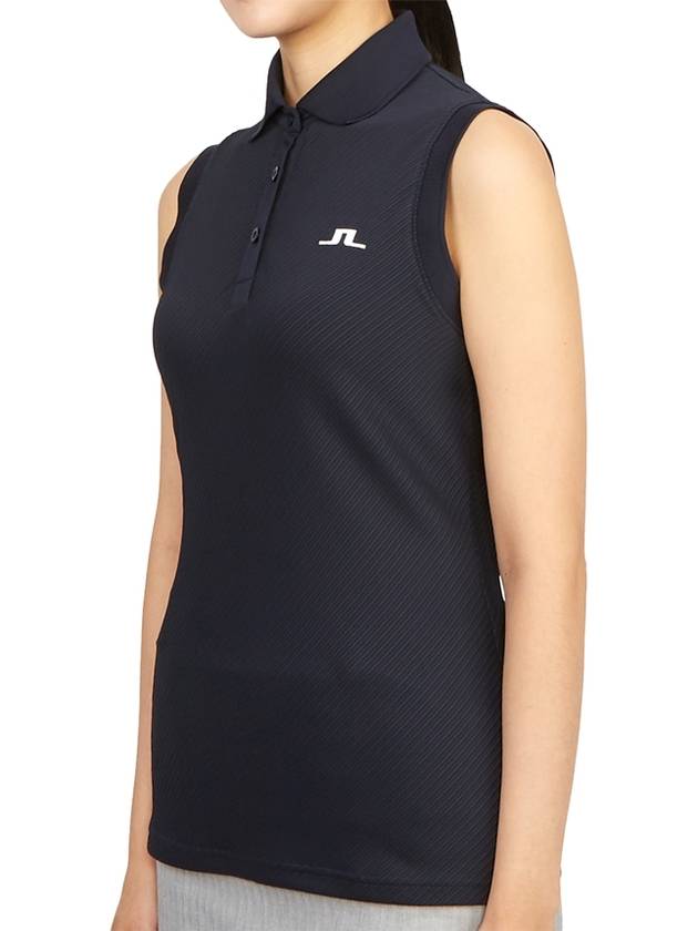 Women's Golf Lare Sleeveless Top Navy - J.LINDEBERG - BALAAN 3