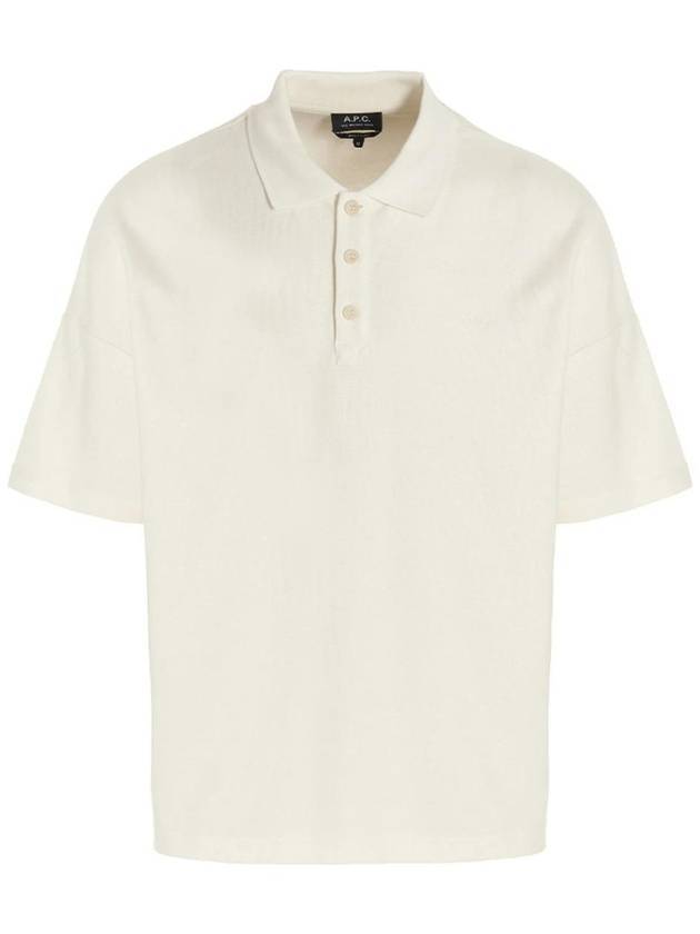 Antoine Oversized Polo Shirt Ecru - A.P.C. - BALAAN.