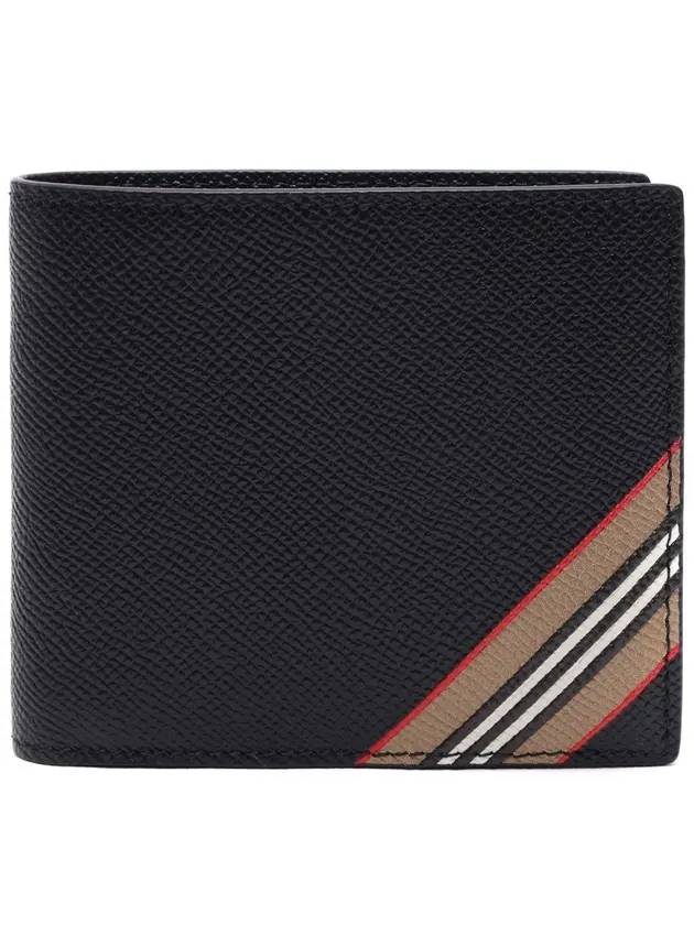 Icon Stripe Print Leather Bicycle Wallet Black - BURBERRY - BALAAN 1