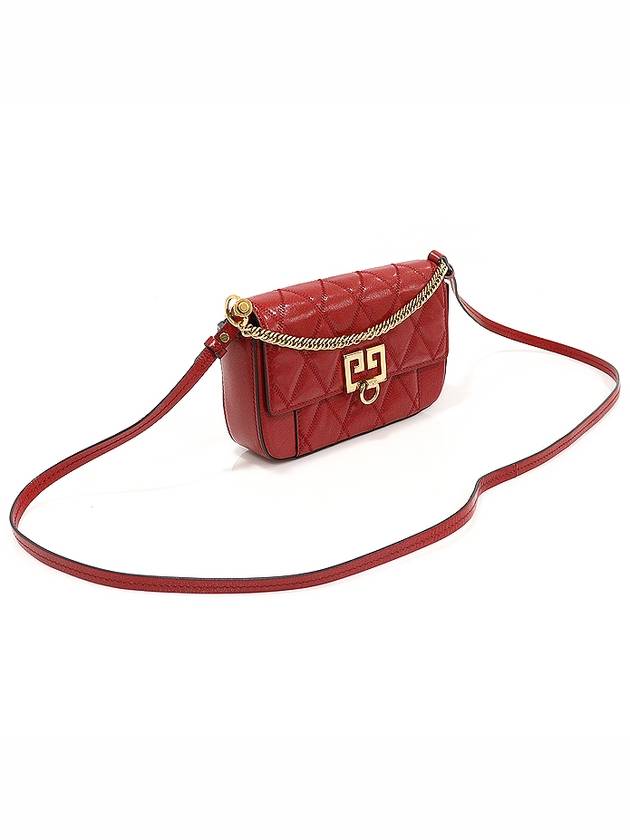 BB604DB08Z Red Goat Skin Quilted Mini Pocket Cross Bag 2WAY - GIVENCHY - BALAAN 3