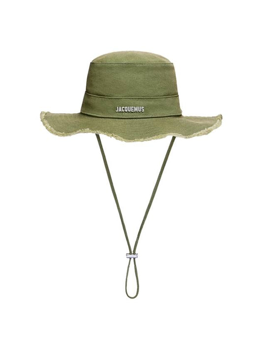 Le Bob Artichaut Cotton Bucket Hat Khaki - JACQUEMUS - BALAAN.