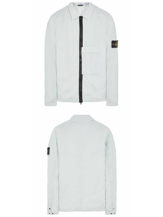 Naslan Garment Dyed Compass Patch Zip-up Jacket Light Grey - STONE ISLAND - BALAAN 5