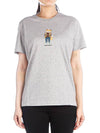 Women s Dressed Fox Short Sleeve T Shirt LW00112KJ0008 LIGHT GRAY MEL - MAISON KITSUNE - BALAAN 1