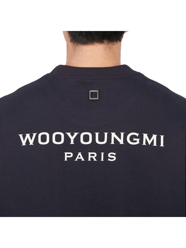 Back logo men s sweatshirt navy - WOOYOUNGMI - BALAAN 7