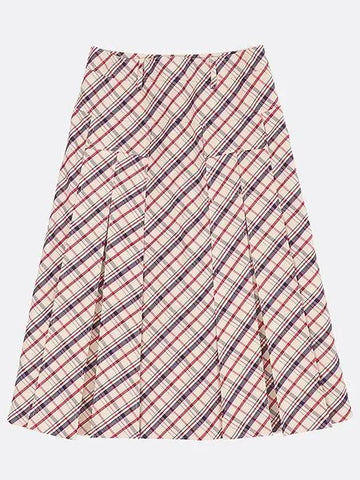 Smith Market Used Luxury Check Skirt Women s Clothing - PRADA - BALAAN 1