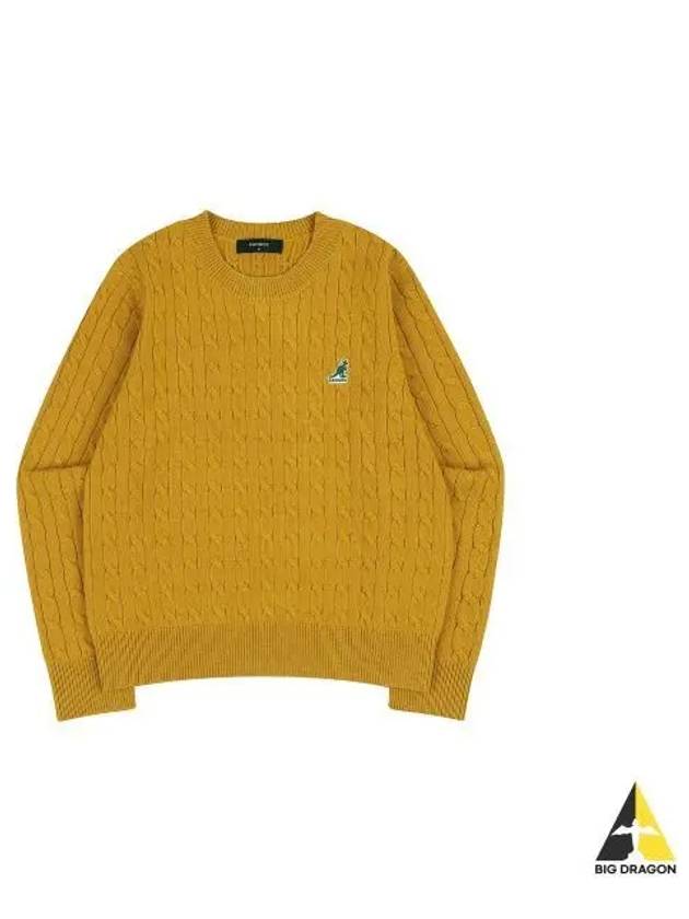 Women s Classic Logo Sweater 1890 Mustard - KANGOL - BALAAN 1