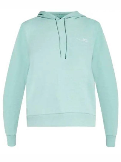 Logo Cotton Blend Knit Hoodie Mint - A.P.C. - BALAAN 2