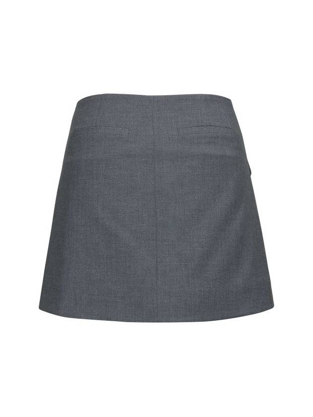 TAILORED MINI WRAP SKIRT_GREY - UNMUTE - BALAAN 8