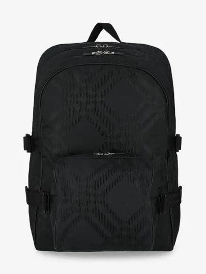 Check Print Jacquard Backpack Black - BURBERRY - BALAAN 2