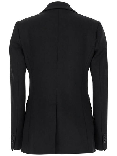 Black Double-Breasted Jacket With Peak Revers In Fabric Woman - P.A.R.O.S.H. - BALAAN 2