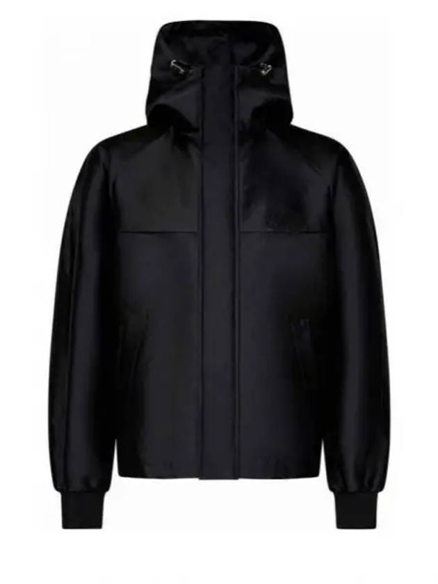 Embroidery Logo Hooded Jacket Black - ALEXANDER MCQUEEN - BALAAN 2