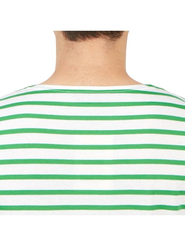 Minquiers Modern Stripe Long Sleeve T-Shirt Green - SAINT JAMES - BALAAN 8