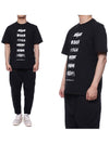 Men's Logo Crew Neck Cotton Short Sleeve T-Shirt Black - MSGM - BALAAN 2