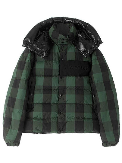 Men's Aubrac Check Down Padding Green - MONCLER - BALAAN 2