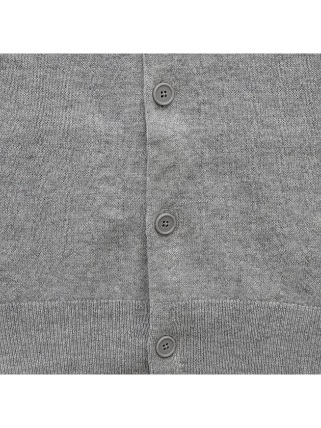 Face Patch Crop Cardigan Light Grey Melange - ACNE STUDIOS - BALAAN 5