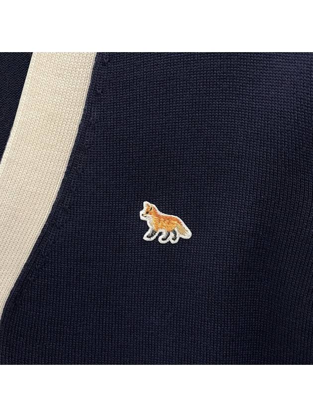 Baby Fox Bicolor Classic Cardigan Navy - MAISON KITSUNE - BALAAN 4