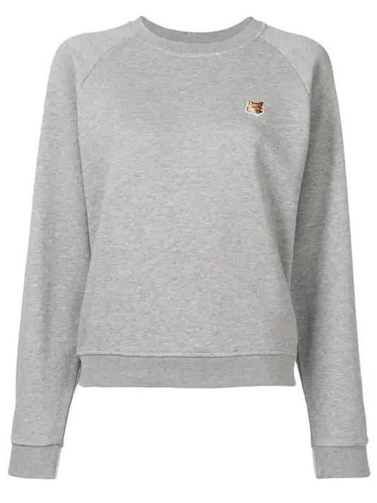 Fox Head Patch Adjusted Sweatshirt Grey Melange - MAISON KITSUNE - BALAAN 1