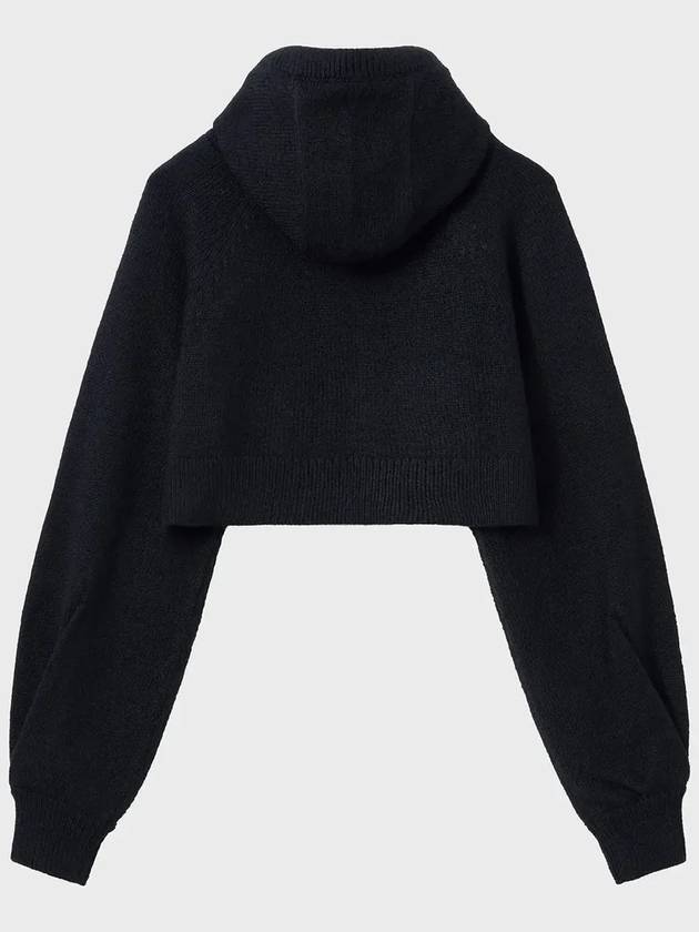 Hooded Balaclava Bolero Knit Top Black - NOIRER FOR WOMEN - BALAAN 4