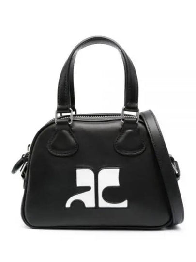 Mini Leather Bowling Cross Bag Black - COURREGES - BALAAN 2