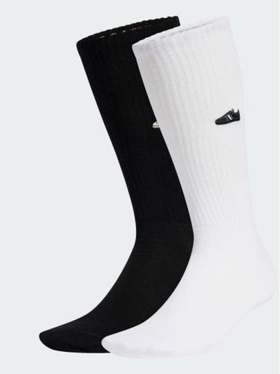 Samba Crew Socks 2 Pack Set Black White - ADIDAS - BALAAN 2