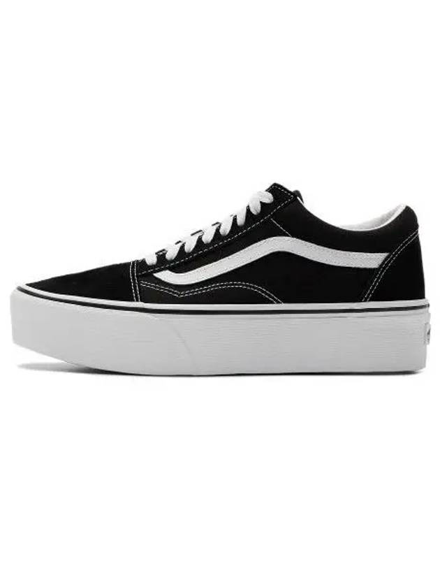 Old Skool Stackform Suede Canvas Low Top Sneakers Black - VANS - BALAAN 2