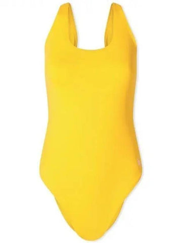 Carla Scoop Neck One-Piece Swimsuit Yellow - SPORTY & RICH - BALAAN 1