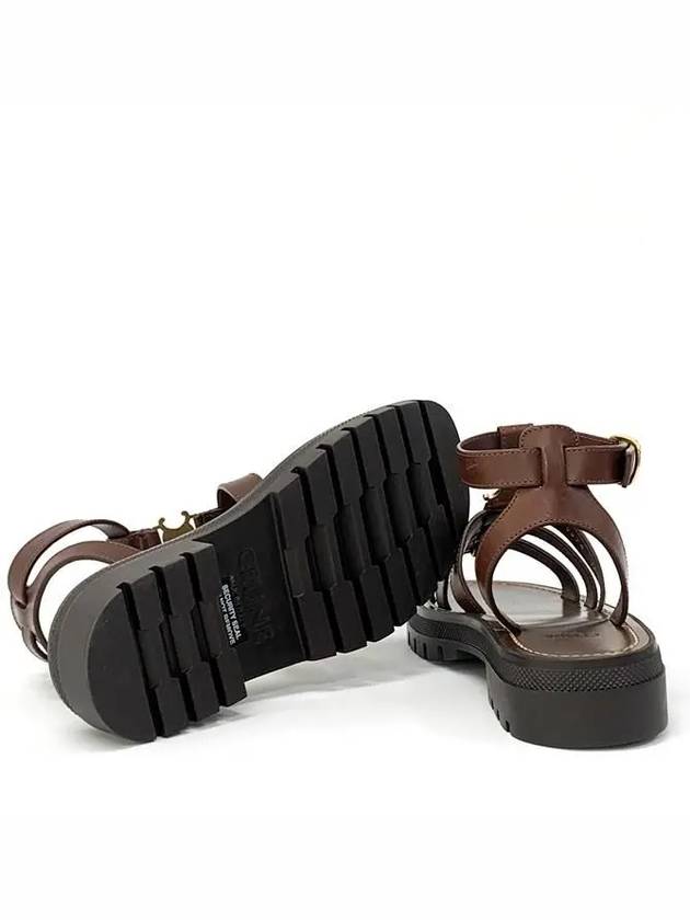 Clea Triomphe Gladiator Sandals Brown - CELINE - BALAAN 9