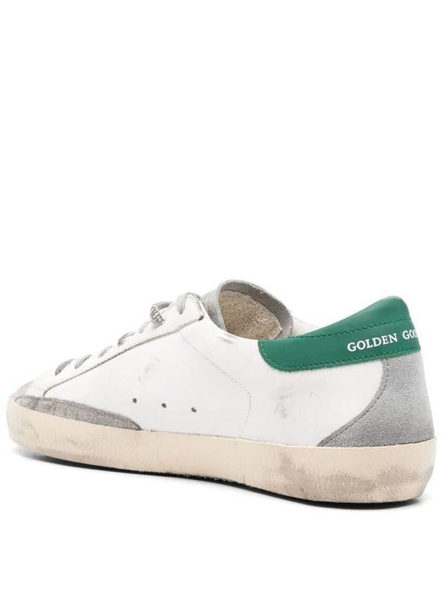 Superstar Green Heel Tab Leather Sneakers White - GOLDEN GOOSE - BALAAN 4