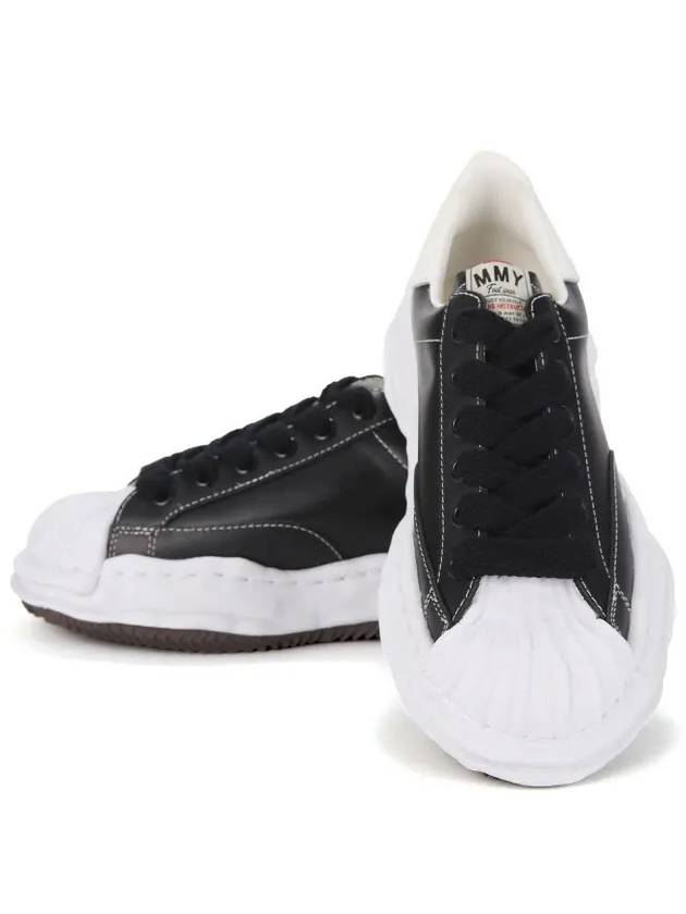 A06FW702 BLACK Men's Blakey Low OG Leather Sneakers - MIHARA YASUHIRO - BALAAN 3