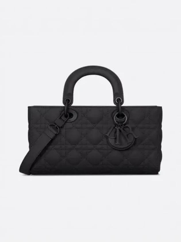 Lady D Joy Cannage Calfskin Ultra Matte Medium Tote Bag Black - DIOR - BALAAN 2