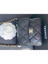 Women s Classic Logo Caviar Chain Mini Cross Bag Black - CHANEL - BALAAN 3