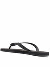 Logo Strap Rubber Flip Flops Black - VETEMENTS - BALAAN.