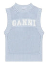 Wool rope knit vest K2100 033 - GANNI - BALAAN 2