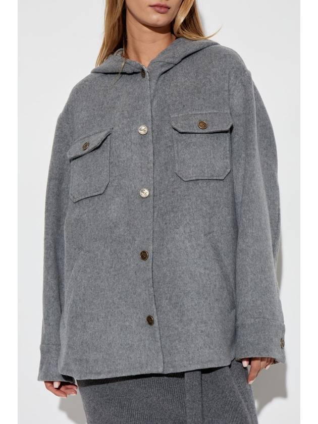 Etro Wool Jacket With Hood, Women's, Grey - ETRO - BALAAN 3