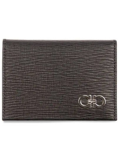 Gancini Card Wallet Black - SALVATORE FERRAGAMO - BALAAN 2