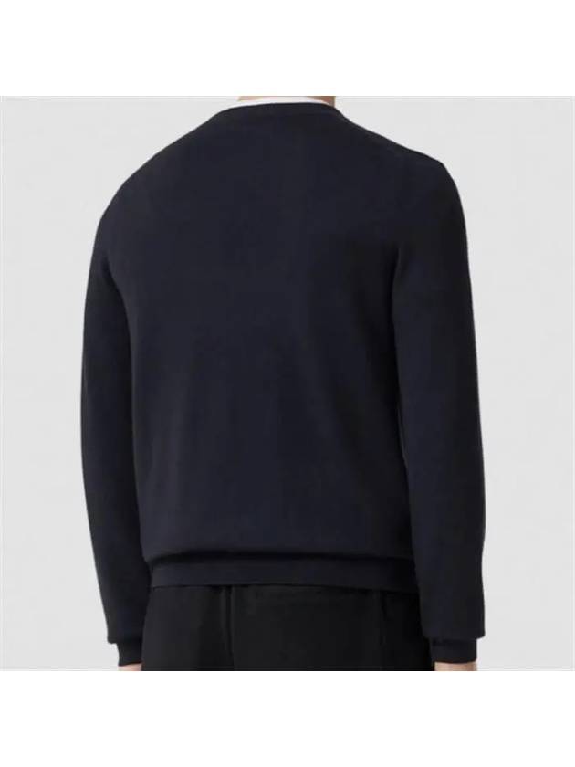 Jacquard Logo Wool Knit Top Navy - BURBERRY - BALAAN 4