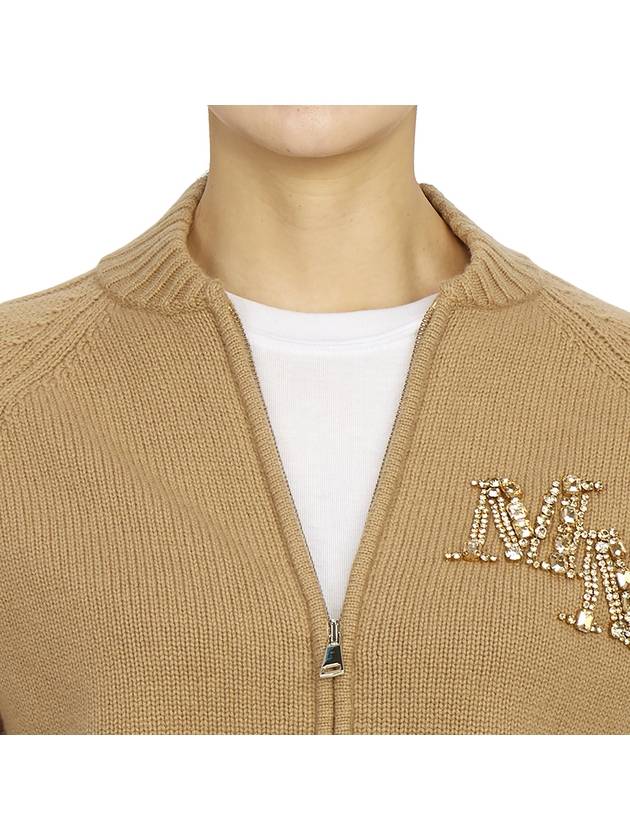 Armanda Cashmere Zip-Up Cardigan Camel - MAX MARA - BALAAN 9