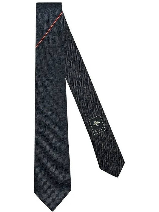 Monogram GG Logo Silk Tie Dark Grey - GUCCI - BALAAN 2