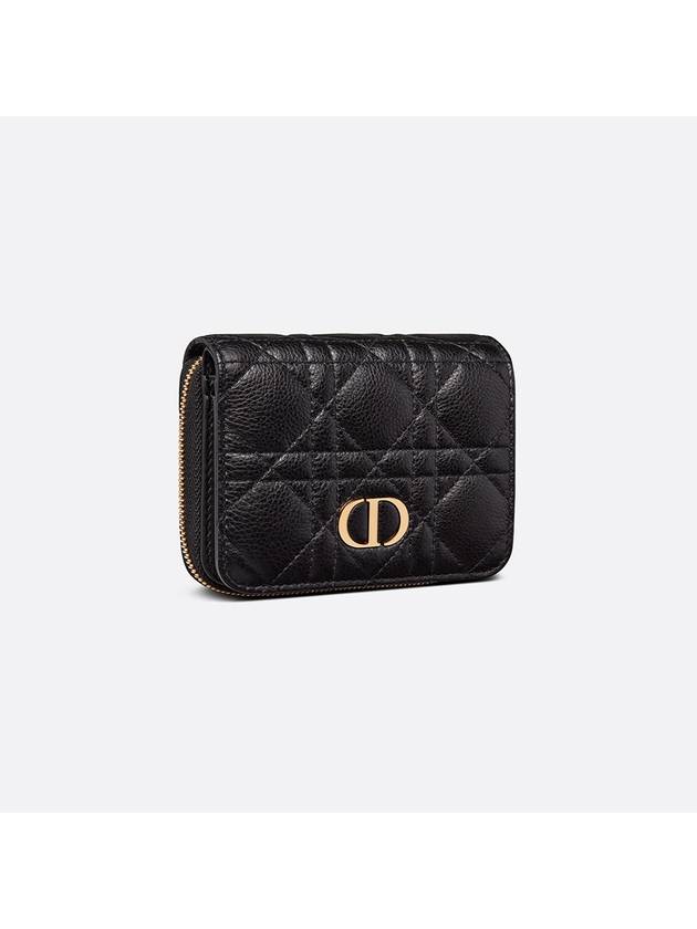 Caro Scarlet Zipper Half Wallet Black - DIOR - BALAAN 3