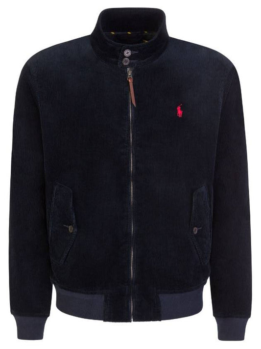 Pony Corduroy Bomber Jacket Navy - POLO RALPH LAUREN - BALAAN 2