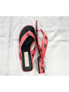 CC Logo Print Lambskin Flip Flops Pink - CHANEL - BALAAN.