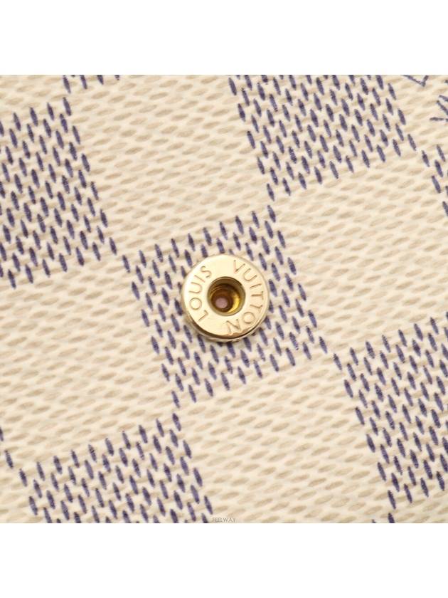 Damier Azur Rosalie Coin Perth Card Wallet Built in Chip N61276 - LOUIS VUITTON - BALAAN 7