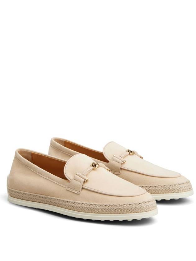 T-Ring Suede Loafers Beige - TOD'S - BALAAN 3